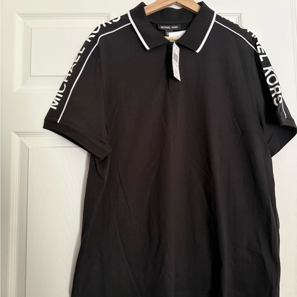 Michael Kors Black Polo with White Accents